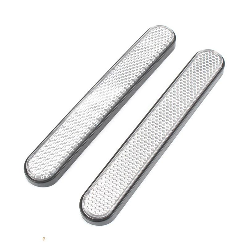 1Pair Motorcycle Long Oval Reflector Front Fork Reflective Sticker Warning Sign Front And Rear Mudguard Reflectors Car Accessory