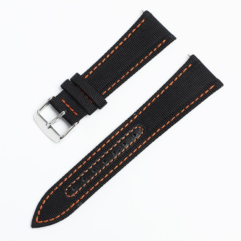 Canvas Nylon Strap Universal Huawei Samsung Nylon Leather Watch Strap 20mm 22mm for Omega