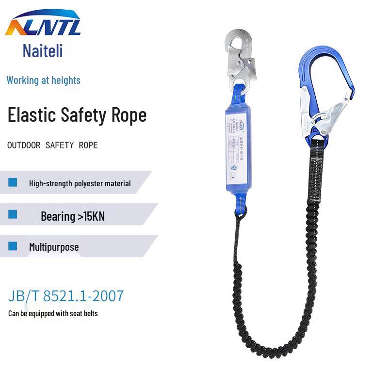 High-Altitude Fall Protection Safety Rope with Alloy Steel Buffer for Electricians