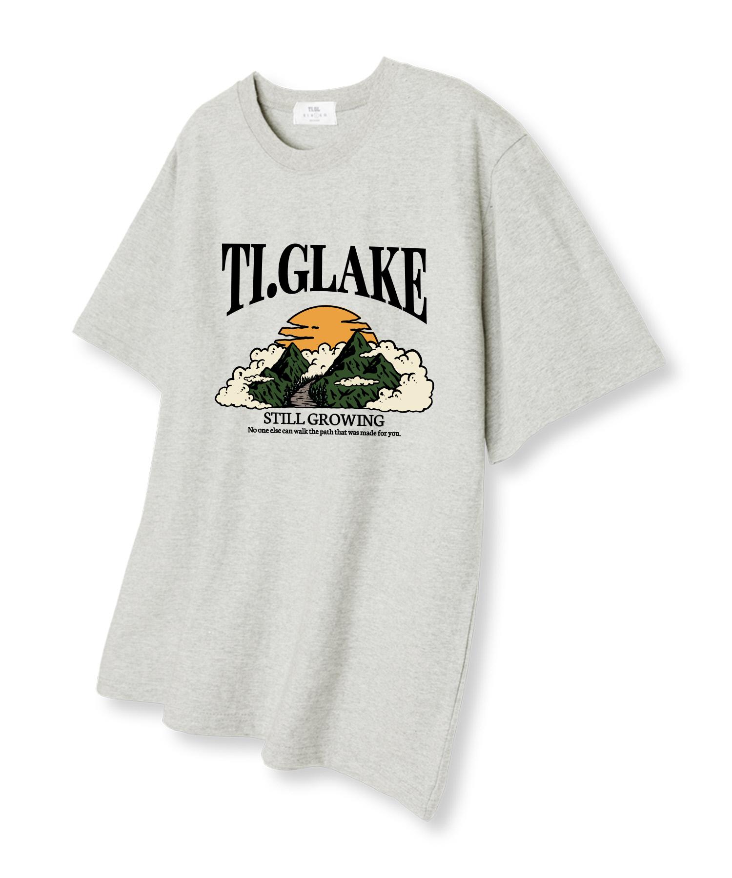 Tee Glake Growing Oversized Short Sleeve T-Shirt Oatmeal L