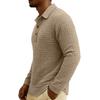 Men's Quilted Knit Color Pullover Button,down Top