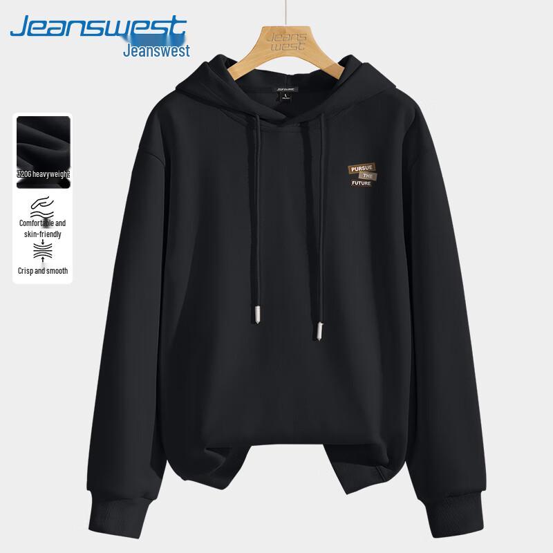 Jeanswest Men's Letter Print Hooded Sweatshirt