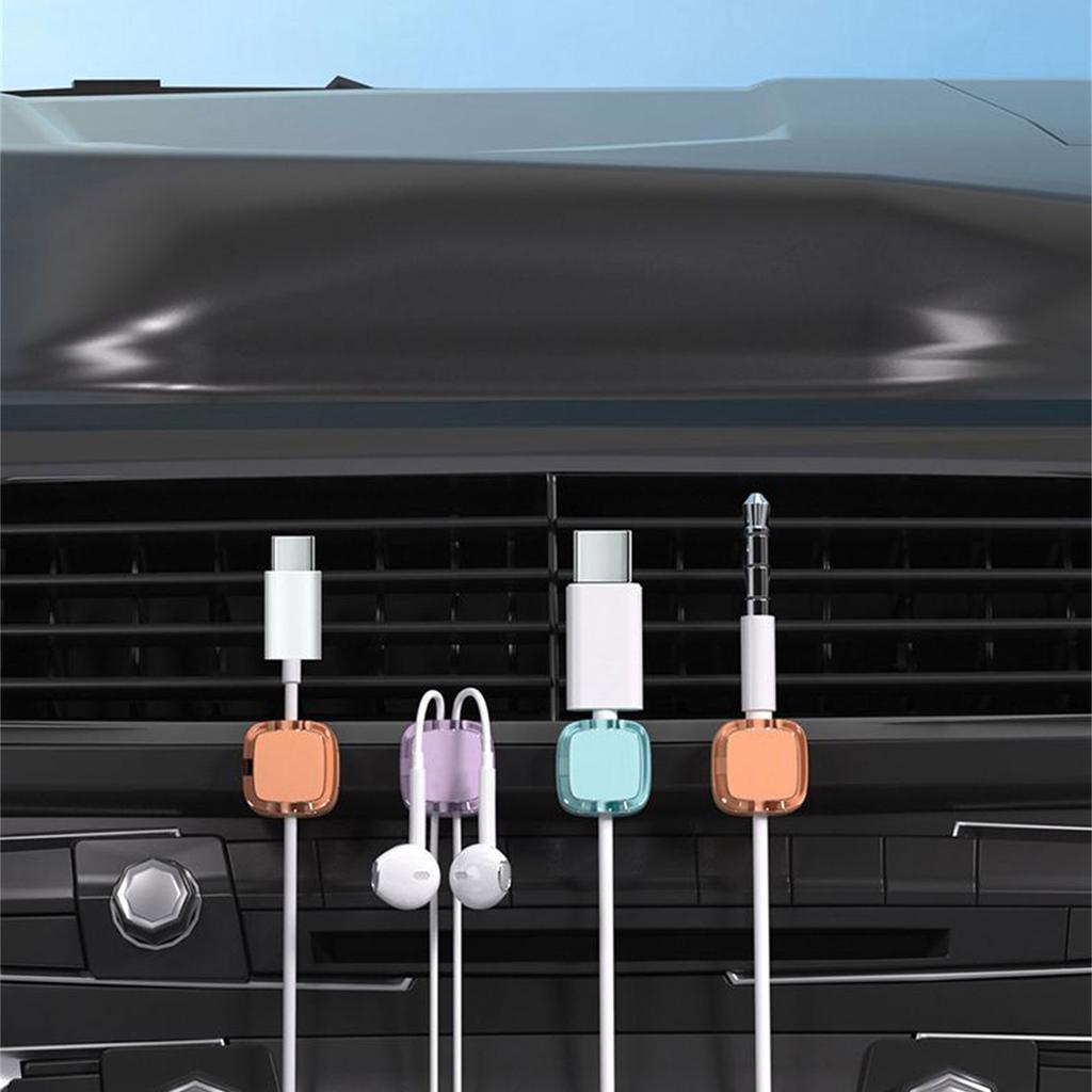 6 Stück Stilvolle Magnetische Kabelhalter Kreatives Magnetisches Kabelrückhaltesystem Funktioneller Kabelmanagement-Organizer