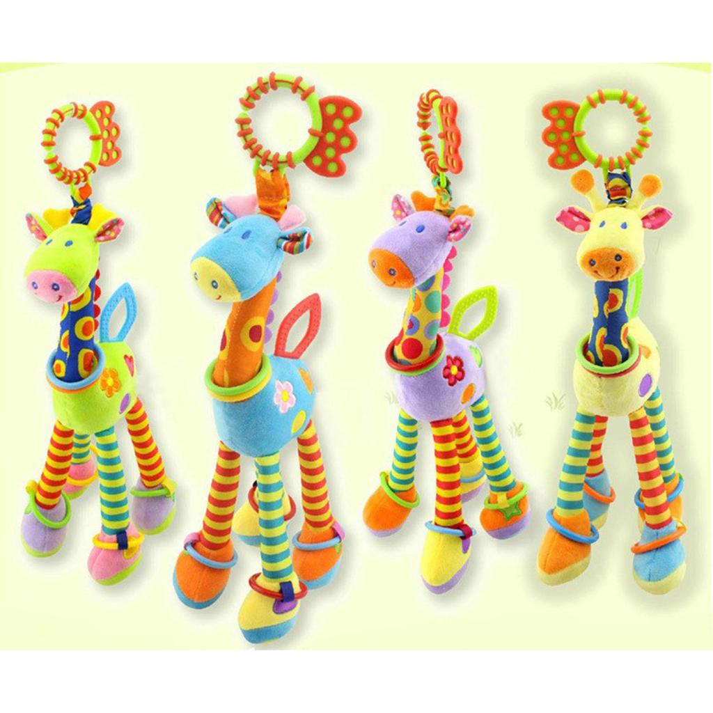 Baby Plush Cartoon Animal Toy For Crib Hanging Baby Carriage Hanging Soft