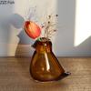 Transparent Glasvas i Fågelform Växtkrukor Bordsdekoration Blomsterarrangemang Söta Små Fågelvaser Rumsestetisk Dekor