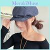 Color Simple Solid Pleated Design Women Casual Summer Sun Shading Beret Denim