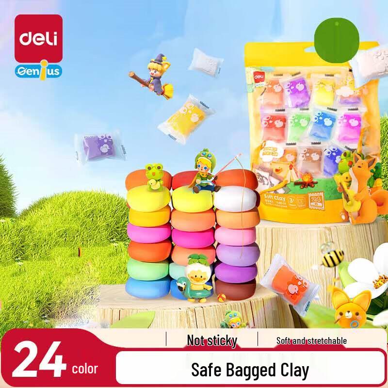 Deli Children s Light Modeling Clay, 24 Colors