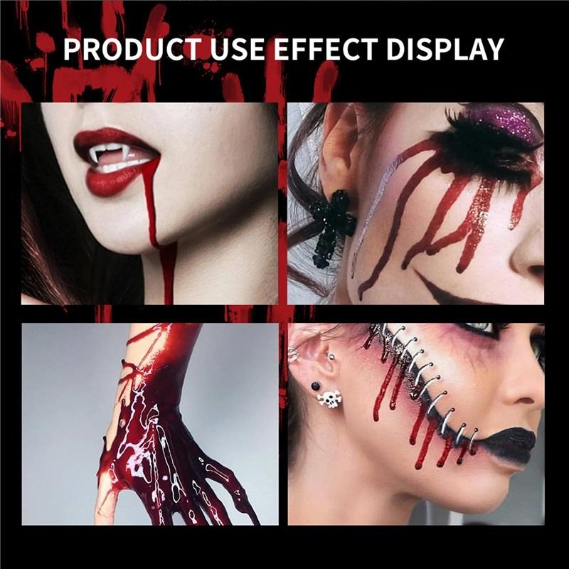 2-Pack 60ml Realistic Fake Blood - Premium Formula for Halloween, Vampiro Simulação, Cosplay, Kids Costume & Film Use