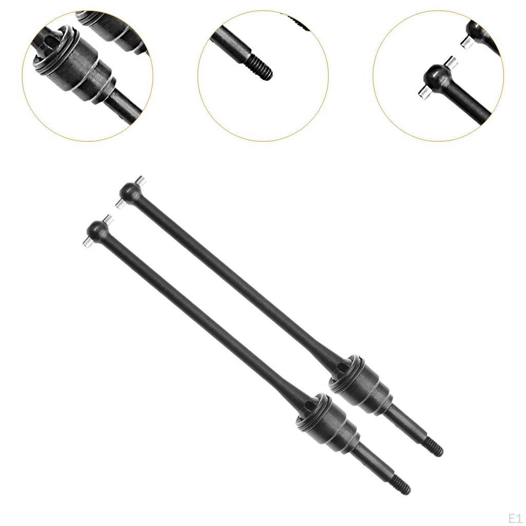 2 Pieces CVD Axles Replacement Steel Upgrade for 1/10 4WD RC Short Course Truck Spare Parts