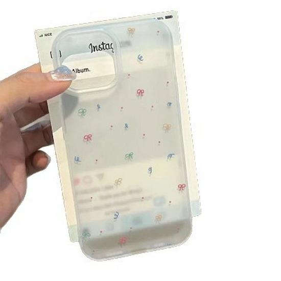 Frosted Dopamine Butterfly Case for Apple 17/16 Pro Max - Transparent & Simple Design for 15/14 Pro