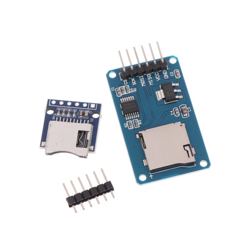 2Pcs Card Mini Tf Card Reader Module Spi Interfaces With Level Converter Chip 5V/3.3V For Diy Kit