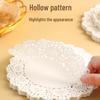 Round Lace Paper Doilies (200 Sheets) - Oil-Absorbent Openwork Paper for Frying, Baking, Pastries, and Cakes.