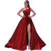 Evening dress   new tube top split fork banquet host dress temperament dress