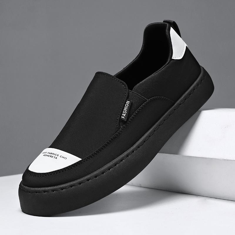 

Spring and summer new casual versatile cloth shoes men s color matching breathable one-pedal lazy tide shoes niche retro men s shoes 44