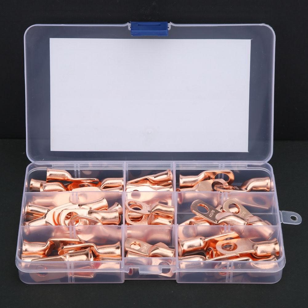 

50 шт. Мідні кільцеві обтискні клеми З єднувач Аксесуари для електричного дроту та кабелю 2468 AWG