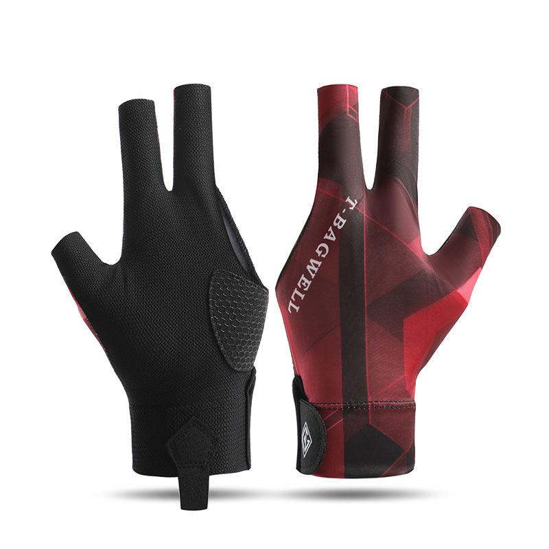 Men's and Women's Billiards Finger Exposed Professional Snooker Competition Anti Slip Thin Three Finger High Elastic Billiards Gloves