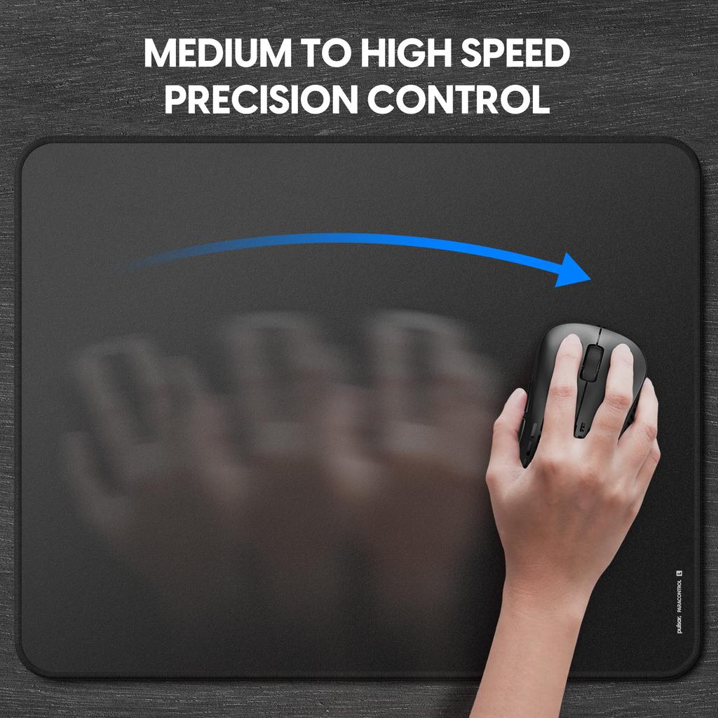Pulsar Gaming Gears eSports Gaming Mouse Pad Large 42cm X 33cm ParaControl V2 Low Friction Hybrid Type Black Anti-Slip -