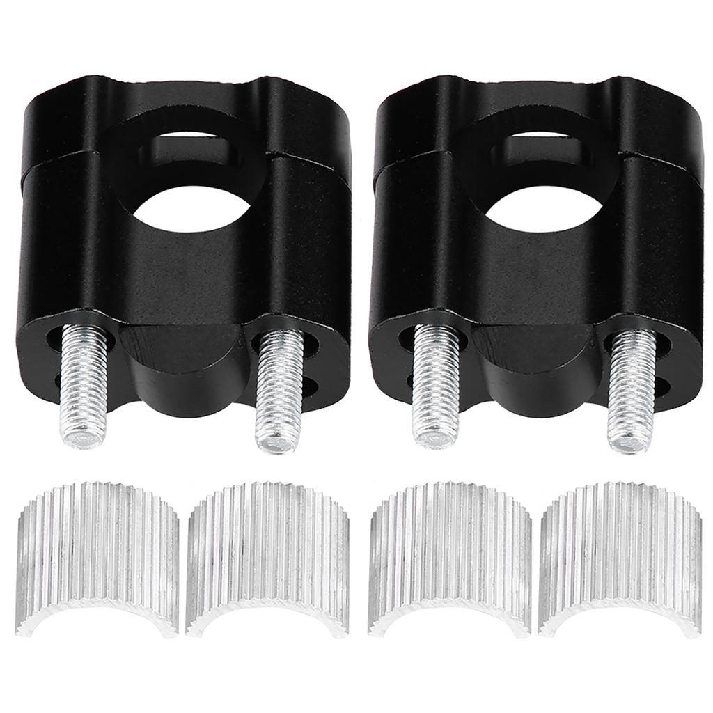 2pcs Aluminum Alloy 28mm Motorcycle Handlebar Handle Bar Mounting Clamps Riser Black
