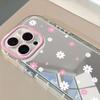 Pink White Daisy Flower Pattern Mirror Design Phone Case For iPhone 17 16 15 14 Plus 13 12 11 Pro Max 7 8 Plus XR X XS 16E Cover