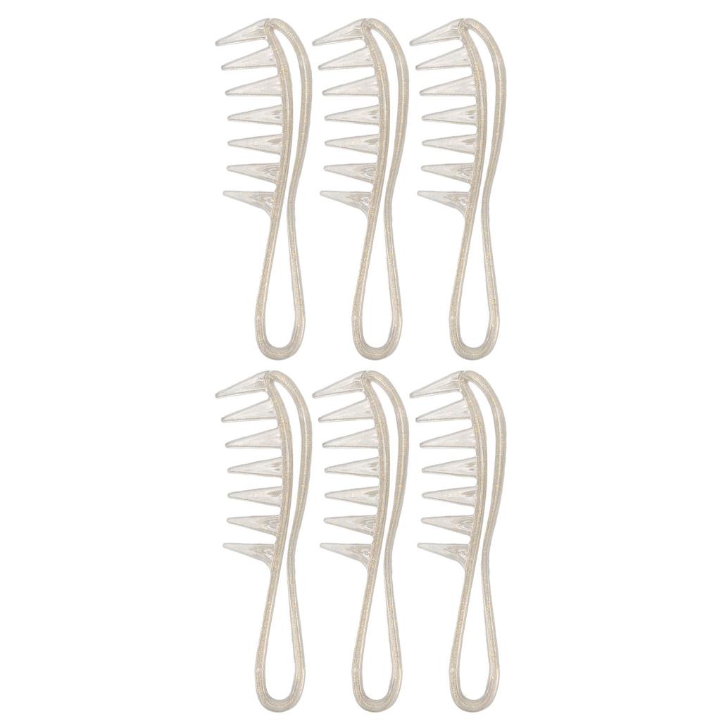 10pcs Wide Tooth Comb Ergonomic Handle Portable Plastic Detangling Comb for Men Women Hair Styling