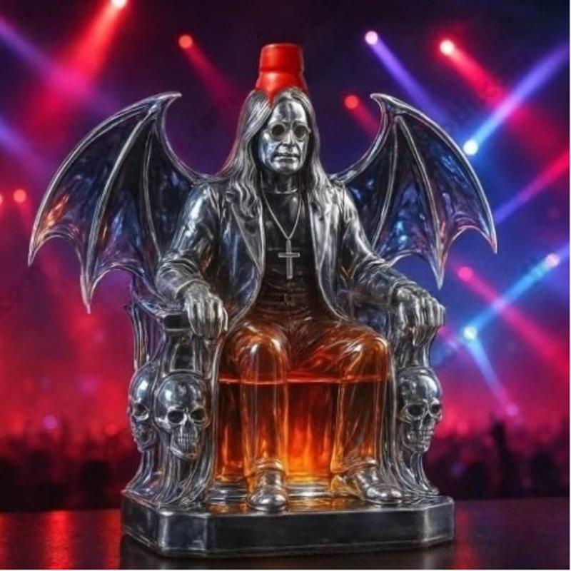 NEUE Ozzy Osbourne Whiskeyflasche Back To The Beginning Gedenk-Whiskey-Wein-Flasche Heimdekoration Statue Sammlung Handwerk