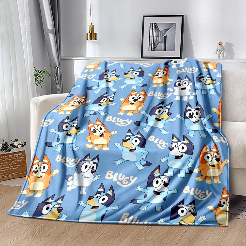 Bluey Family Adventure Blanket Durable Comfort Great for Picnics Livingroom Office Four Seasons Universal Modern