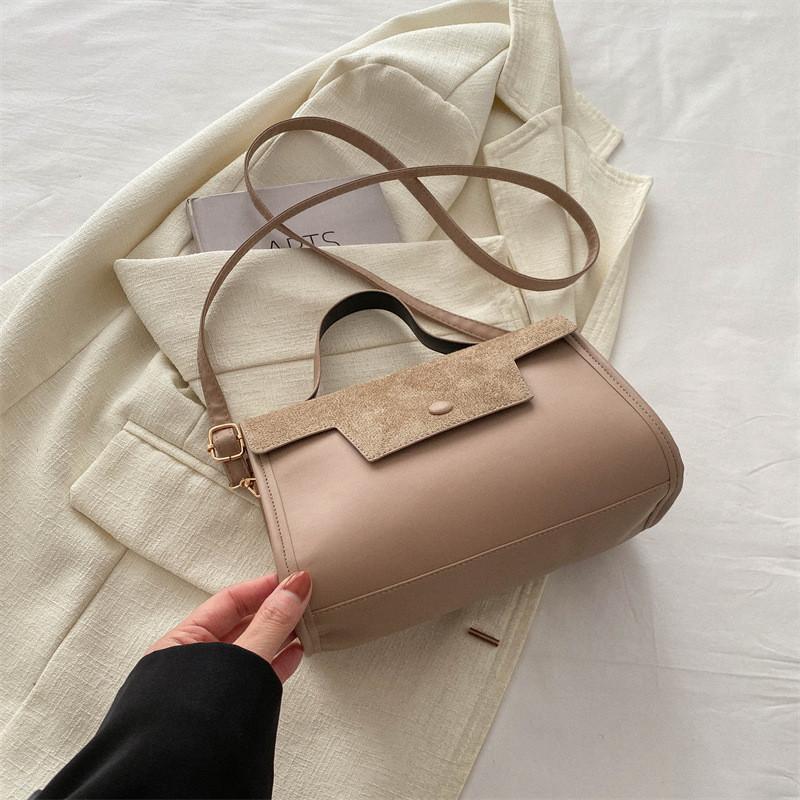 Chic Small Square Bag For Women In Black Brown Khaki Unique Stylish Design