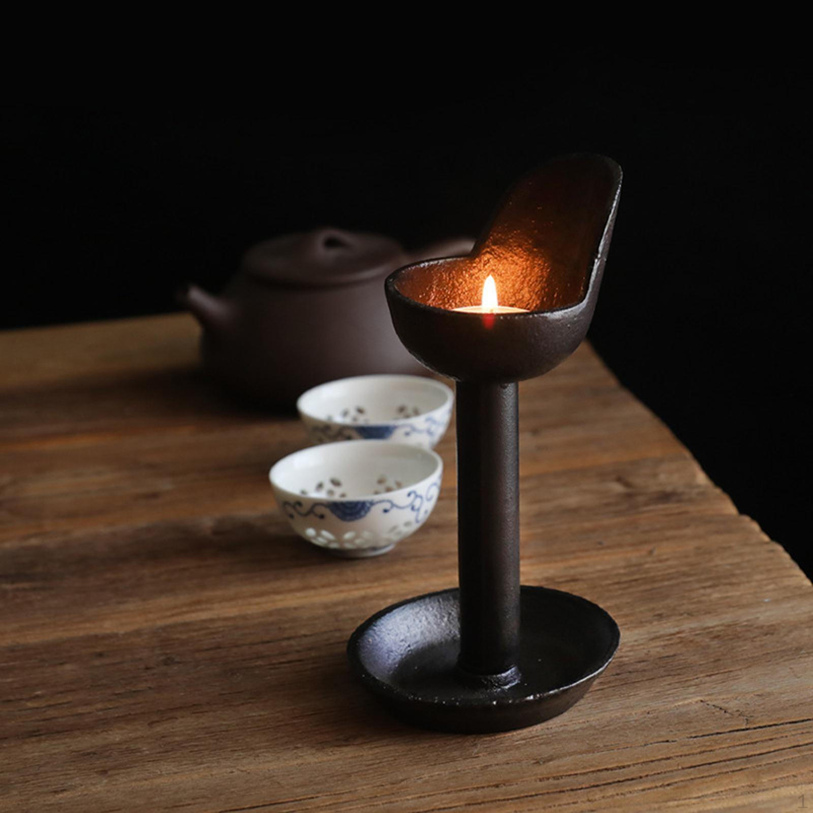 

Retro Style Candle Holders Centerpiece Pillar Candles Metal Candlestick for Dining Room, Party,