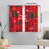 2pcs,2D Plane Printing Print Curtains Christmas Tree Merry Holidays Versatile 100% Polyester (without Rod) Versatile All Use for