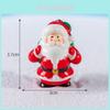 Charming Resin Christmas Santa Claus Figurine Desktop Decor Cute Snowman Crystal Ball Ornament