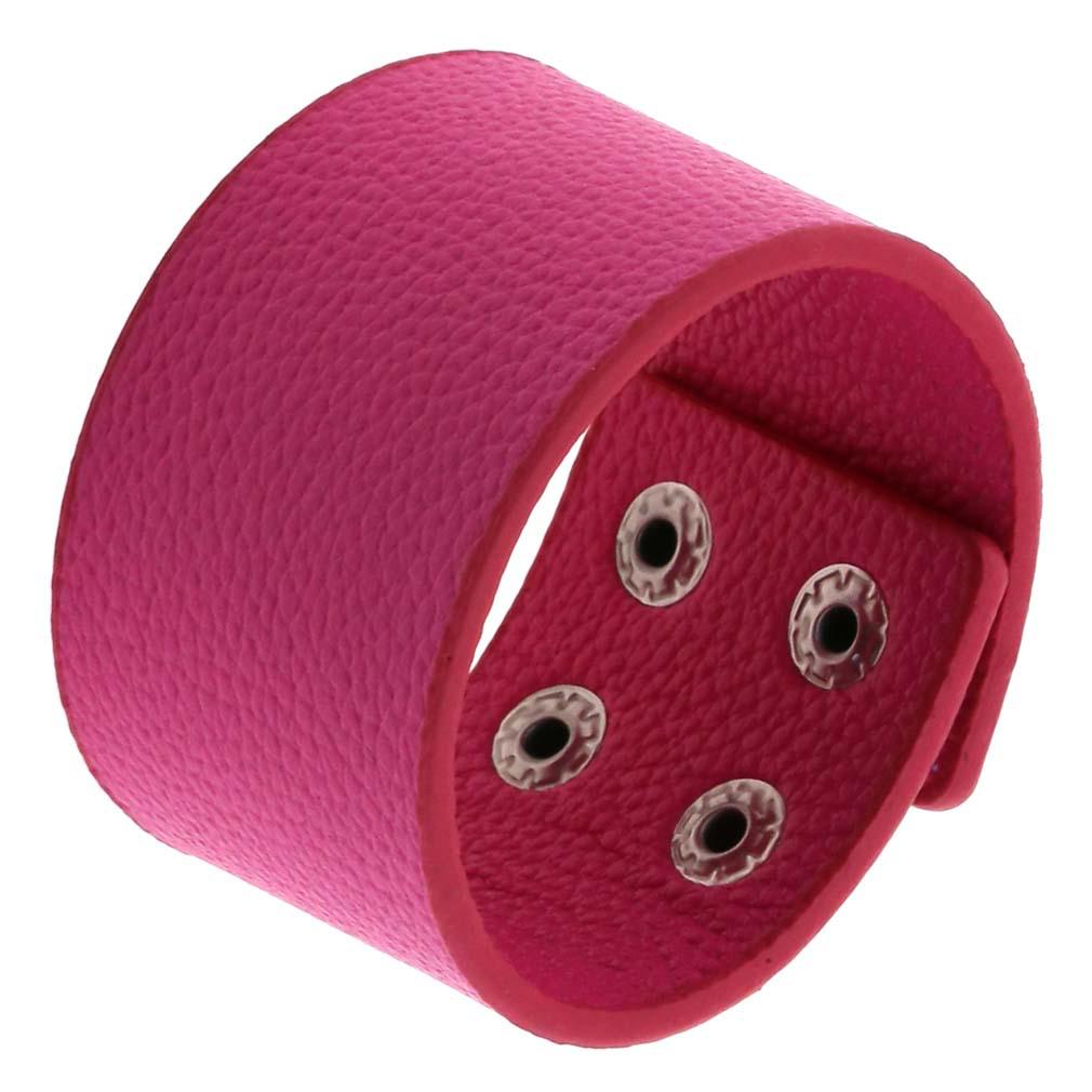 Bransoletka ze stali nierdzewnej na zatrzask: Punkowa gotycka bransoletka ze skóry PU