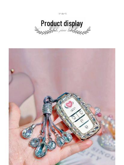 Toyota Alphard/Vellfire/Sienna/Granvia Key Case with Diamond Inlay Buckle Holder