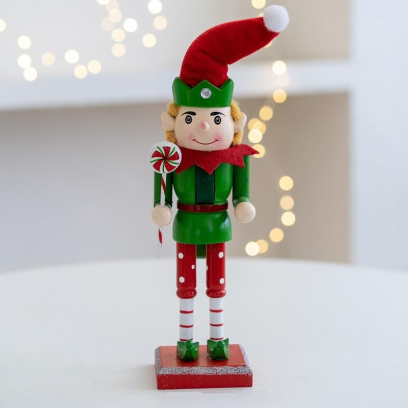 Colorful Soldier Christmas Soldier Dolls Decorations Soldier Wood Christmas Walnut Soldier Winter Table Toppers