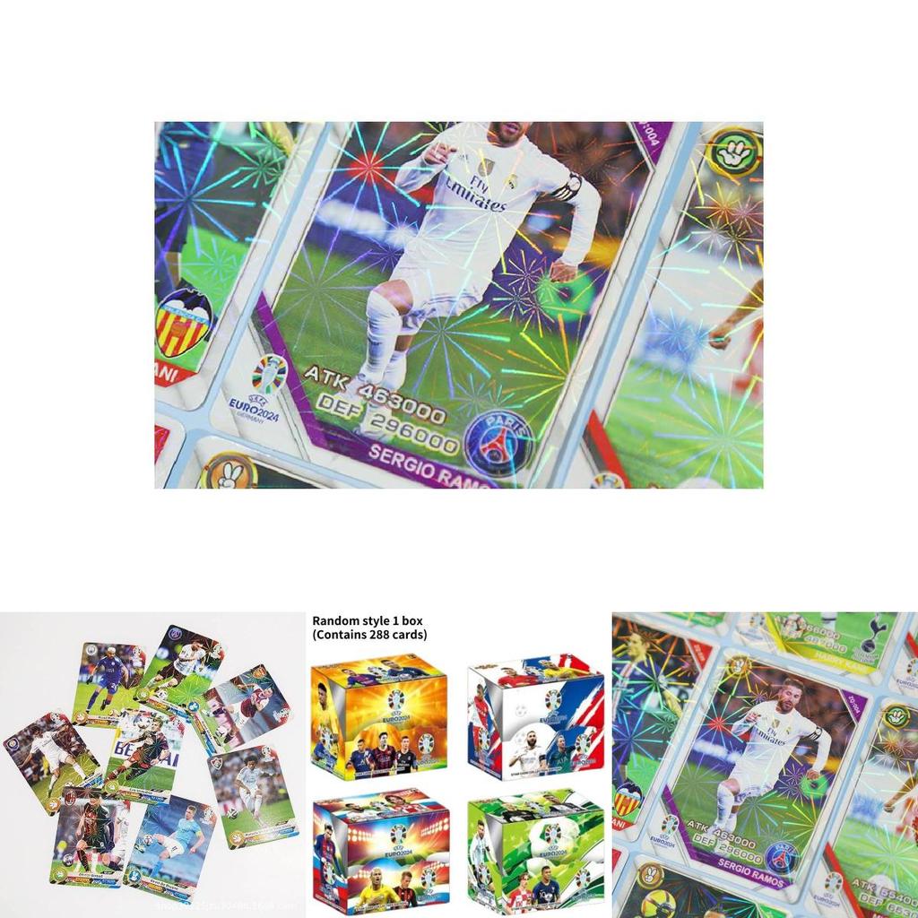 Premium Football Star Cards European Cup Cristiano Ronaldo Neymar Messi Collectible