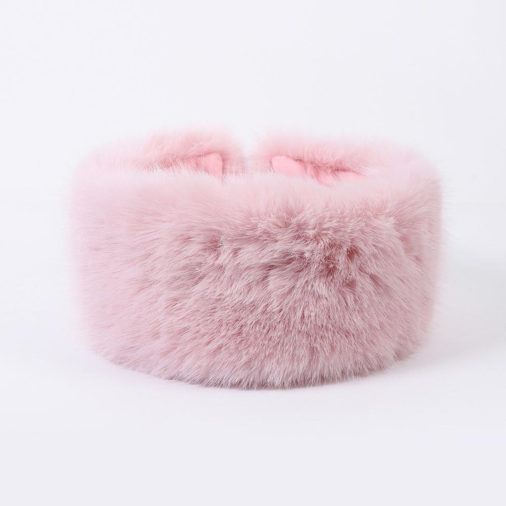 Autumn and Winter Imitation Fox Hair Thickened Fur Roofless Hat Thermal Ear Protection Hat Ring Headgear Headband Empty Top Hat
