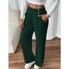 Pantaloni Eleganti da Donna a Vita Alta con Gamba Larga Comodi Casual o da Ufficio, Pantaloni dalla Vestibilità Rilassata