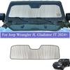 Front Windshield Sun Shade for Jeep Wrangler JL 4xe Gladiator JT 2024-2026 Sun Visor UV Blocker Cover Interior Accessories