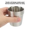 2Pcs Stainless Steel Cup 2 Wall 180ML Heat Insulation for Outdoor Camping Hiking