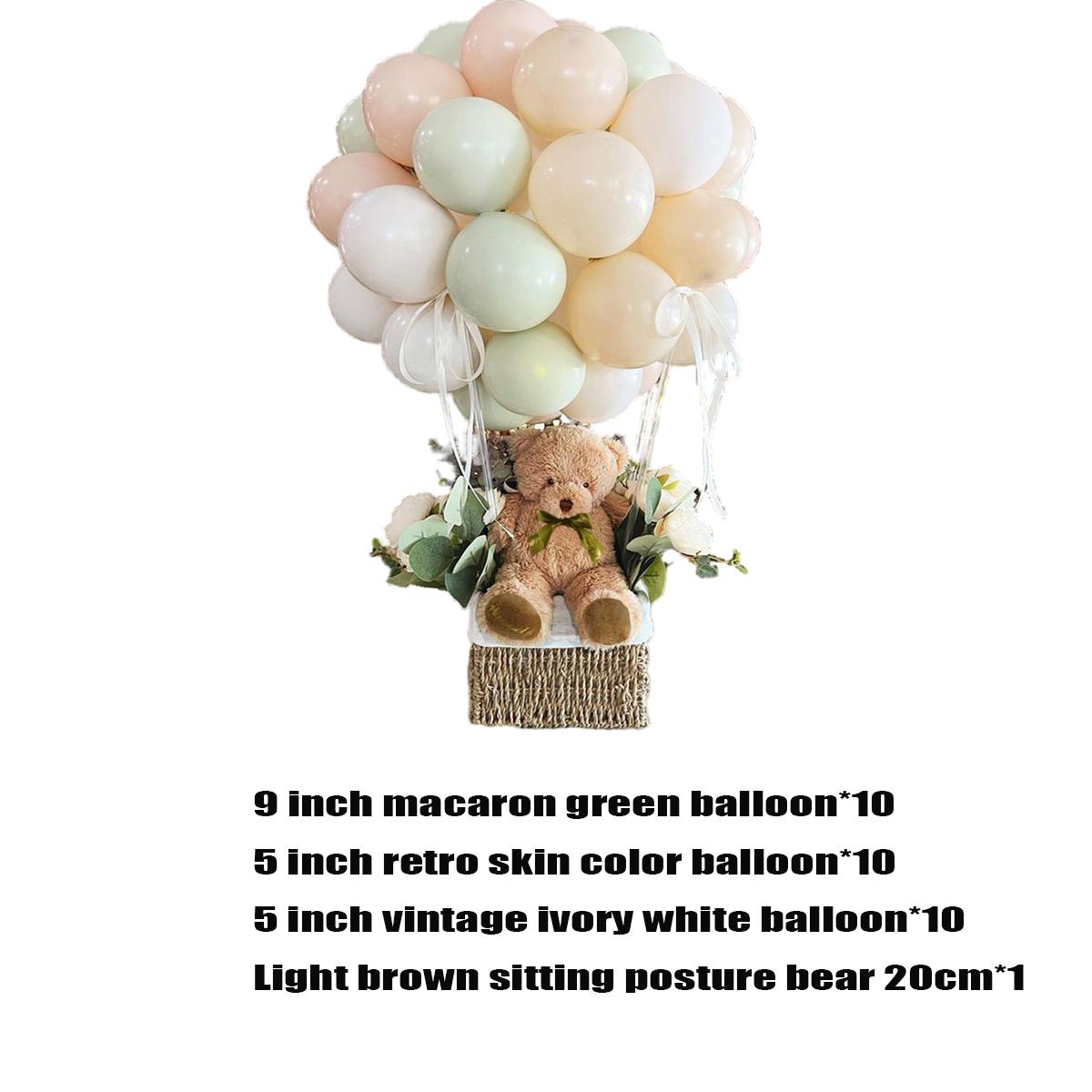 

Комплект гирлянды из воздушных шаров для куклы-медведя, телесного цвета, белого, зеленого, абрикосового цвета, латексные шары для медведя, детского душа, сафари в джунглях, тематический декор для вечеринки