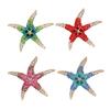 Cute Colorful Rhinestone Starfish Brooch Elegant Clothing Accessories Men Women Bag Hat Business Suit Lapel Pin Fashion Jewelry Gift