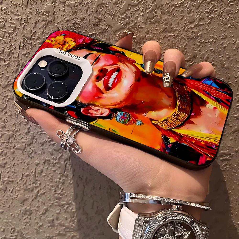 Fashion F-Frida K-KahlosS Phone Case For IPhone 17 16 15 14 11 12 13 Pro Max Pro Plus Colored Silver Cover