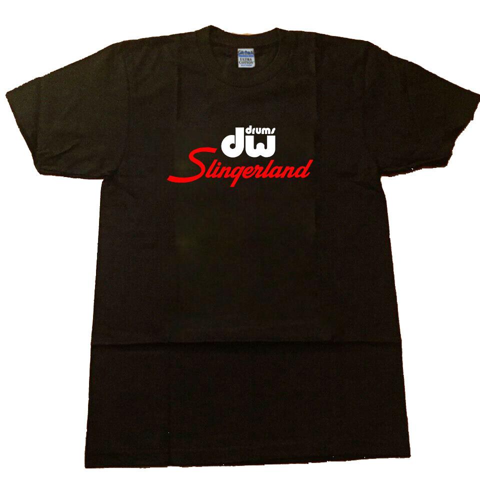 DW Drums Slingerland Black Cymbals Logo Mens T-shirt