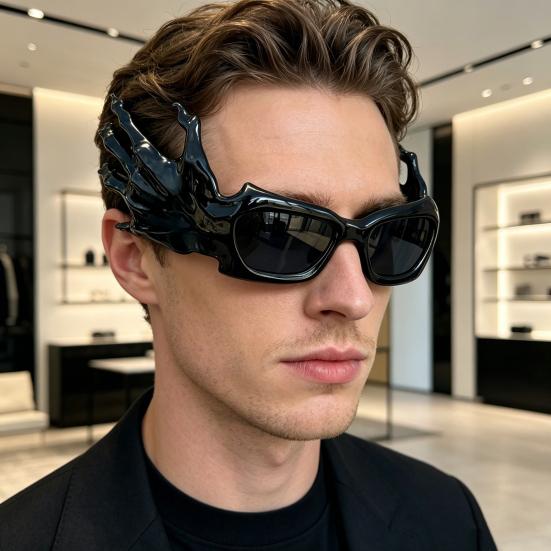 Monsters Hands Sunglasses Novelty Futuristic Sunglasses Lightweight Funny Hands Glasses with UV400 Mirror Lenses Gift for Men Women