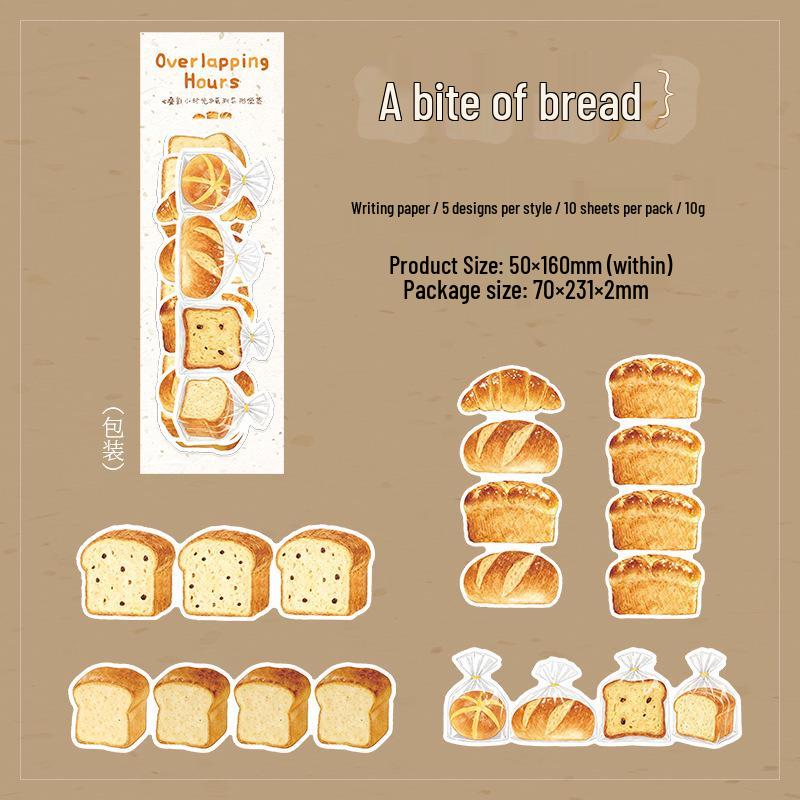 Changsheng Tiao Shadow Hour Series Ketchup Girl Decorative Sticky Notes - 6 Dessert & Fruit Designs