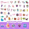 200 Mix And Match Animal Stickers Dinosaur Salamander Frog Monster Cartoon Collection Children'S Stickers
