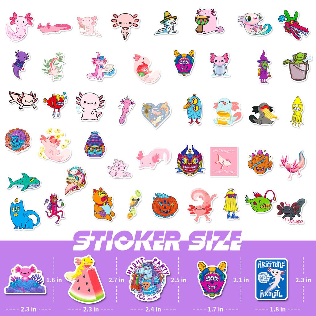 200 Mix And Match Animal Stickers Dinosaur Salamander Frog Monster Cartoon Collection Children'S Stickers