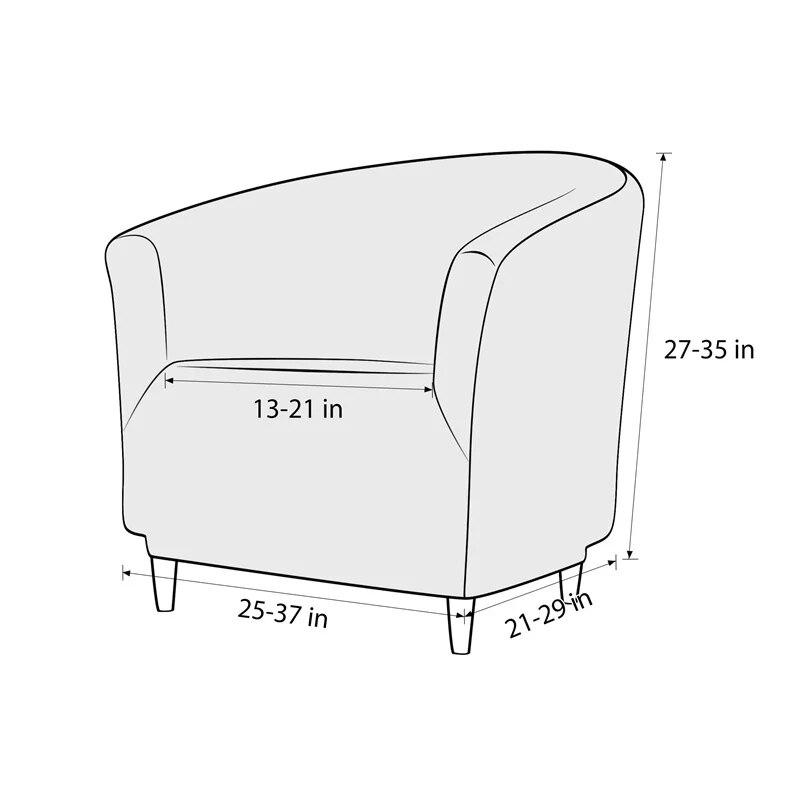 Polar Fleece Armchair Cover Stretch Tub Chair Slipcovers Living Room Elastic All-inclusive Single Sofa Protector Case Home Decor