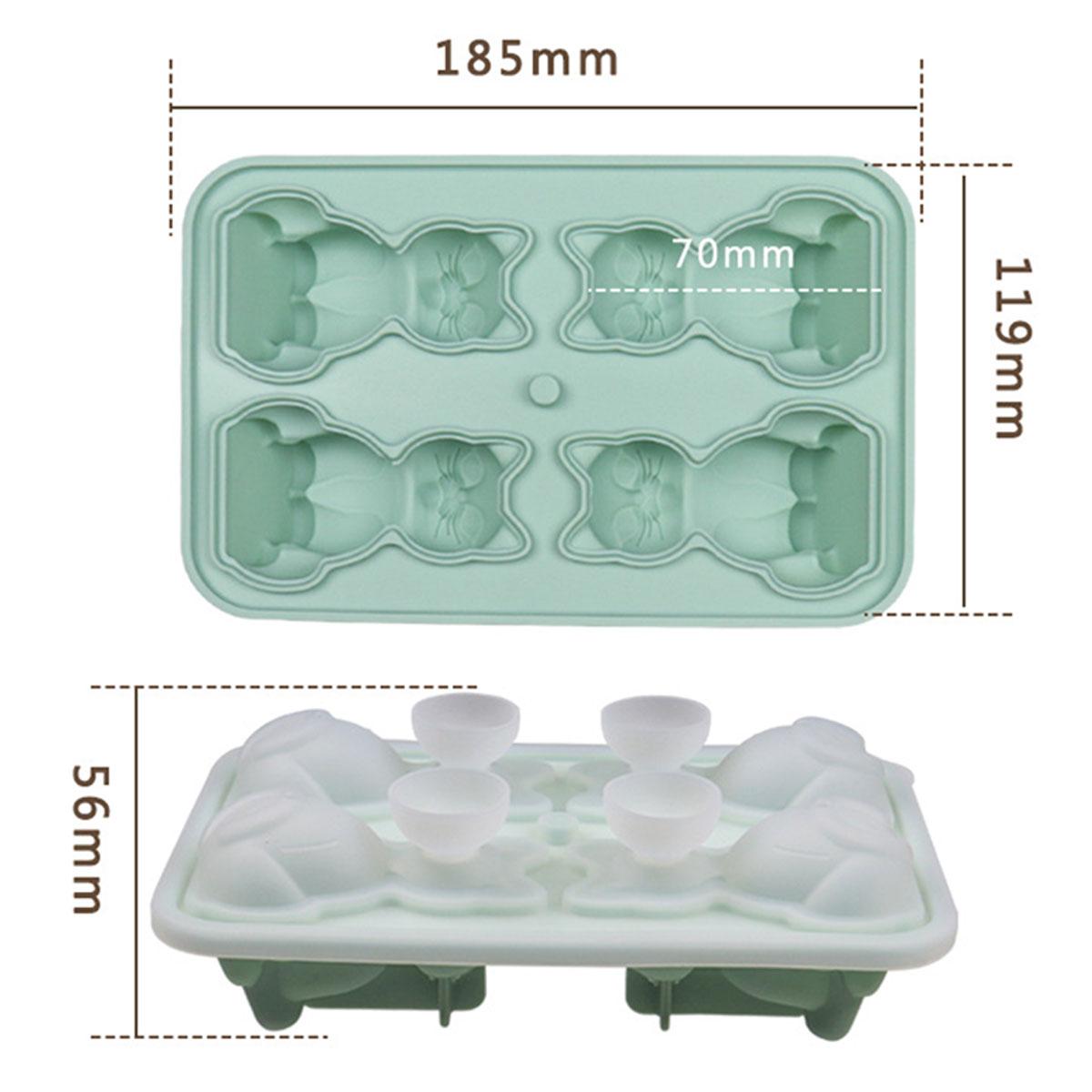 

3D Сидящий Котенок Молоко Форма Для Льда 4 Отверстия Животное Кошка Желе Шоколад Силиконовая Форма Десерт Для Вечеринки Летний Напиток День Рождения Торт Декор зелёный