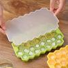 37 Cavity Honeycomb Ice Tray BPA-Free Slow-Melt Reusable Small Ice Mold with Lid Easy Release Silicone Ice Cube Maker for Freezer
