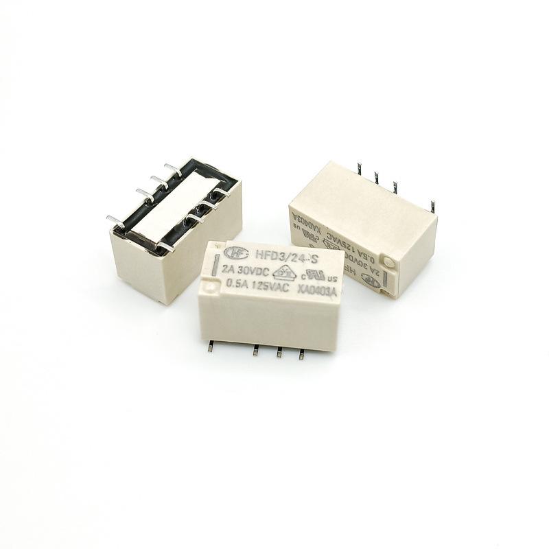 Hongfa HFD3 Surface Mount Signal Relay, 2 Sets Changeover, 2A Load, Tape & Reel